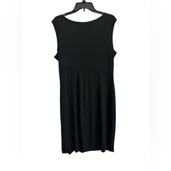 NWT Enfocus Studio Womens Black Wrap Front Shimmer Top Sleeveless Dress Size 16W - Picture 5 of 9